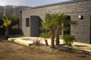 terrasse d'une maison bois familiale