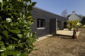 terrasse d'une maison bois familiale