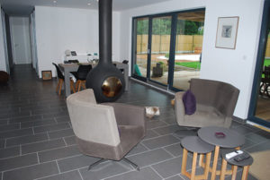aménagement intérieur d'une maison bois familiale