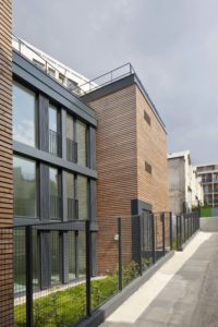 maison bois passif dans la ville