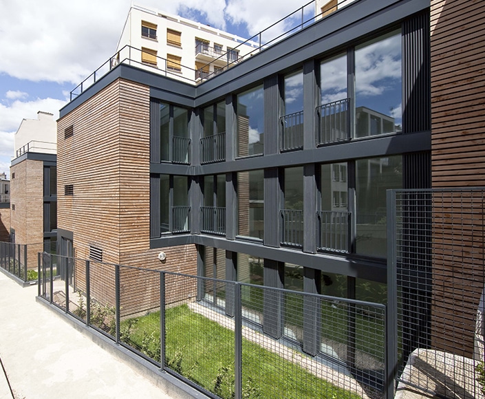 maison bois passif dans la ville