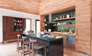 aménagement intérieur d'une maison bois moderne et familiale