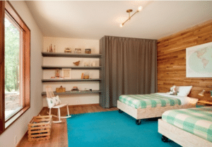aménagement intérieur d'une maison bois moderne et familiale