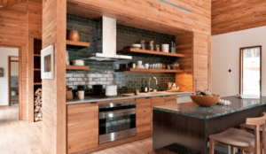 aménagement intérieur d'une maison bois moderne et familiale