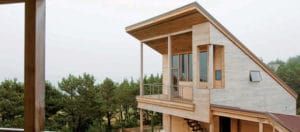 immeuble en bois moderne et familiale