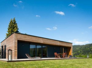 terrase d'une maison bois classique en Vosges