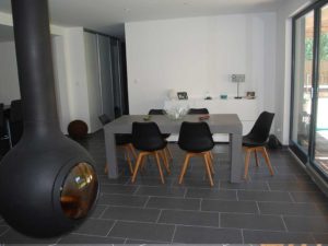 aménagement intérieur d'une maison bois moderne dans le Haut-Rhin conçu par booa