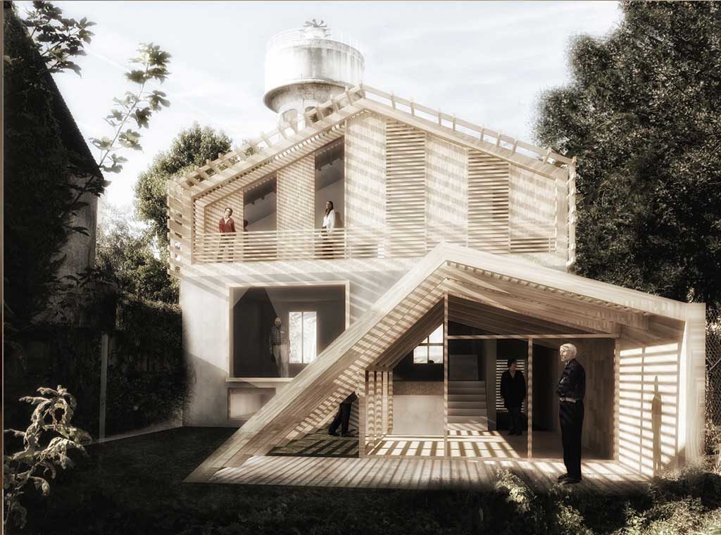 maison bois classique à Paris