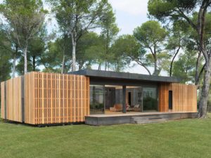 maison bois familiale dans le fôret