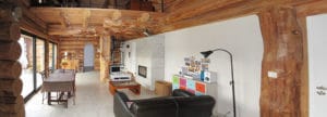 aménagement intérieur d'une maison bois massif classique conçu par Jérome Largeau