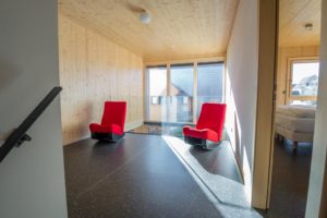 aménagement intérieur d'une maison bois écologique