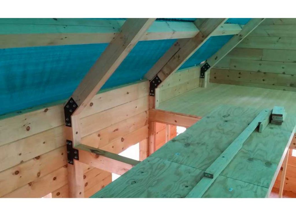 construction d'une grenier en bois