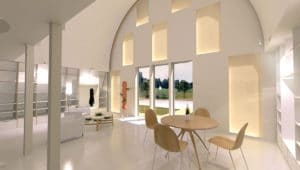 La Maison Vague est une maison passive en bois lamellé-collé. Création de l’architecte Patrick Nadeau pour le bailleur social Plurial l’Effort Reimois.