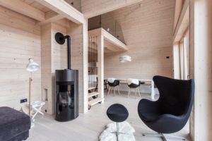 aménagement intérieur d'une maison bois moderne