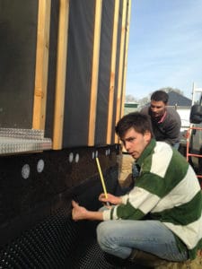 construction d'une maison bois avec jardin