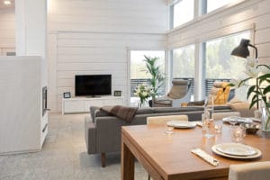 Aménagement intérieur d'une maison bois