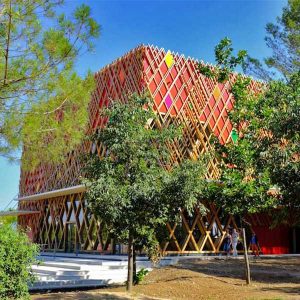 Théâtre en bois à Montpellier © Jean-Yves Guilbert /Drone Studio