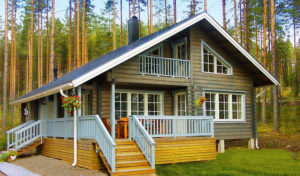 chalet en bois familial au millieu de la nature