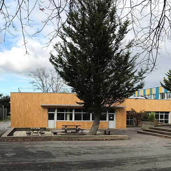 Le collège la Reinetière rénové avec une ossature bois© ATHENA Architecte/ Conseil Départemental 44