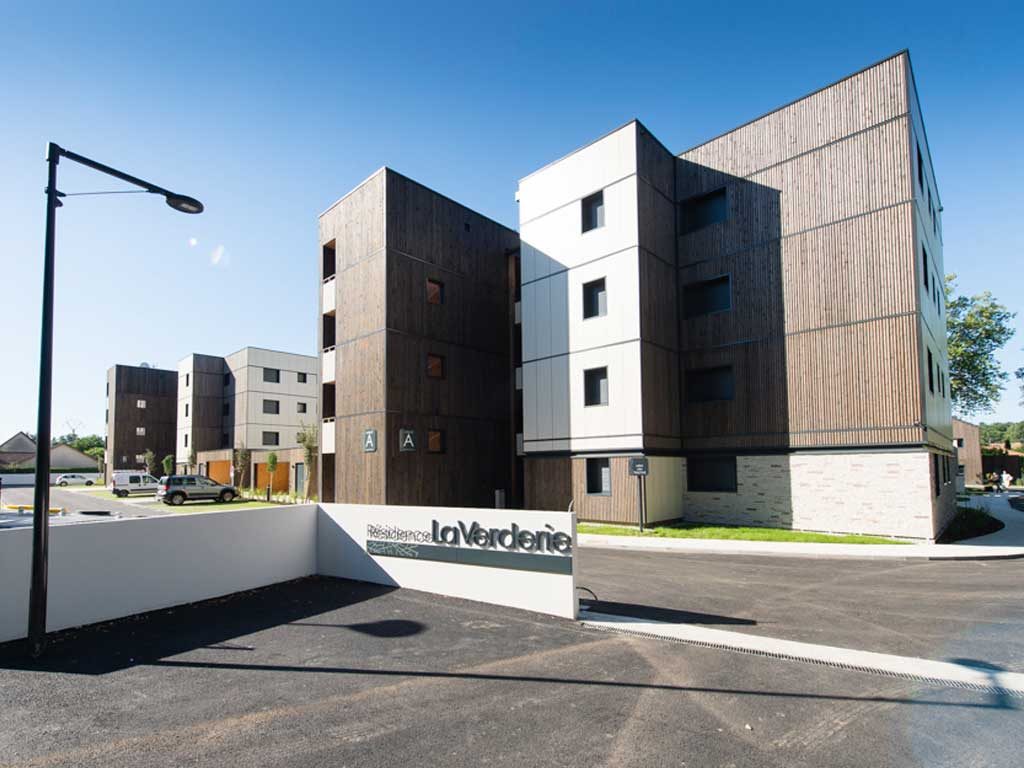 Lauréats, maison, bois, collectif, residence, groupé Résidence La Verderie