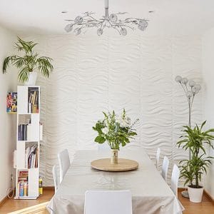 séjour avec bois blanche
