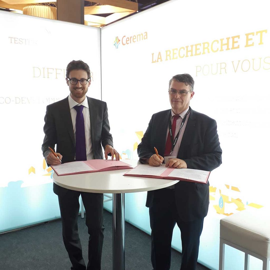 Yannick Prebay, directeur du Cerema et Philippe Estingoy directeur général de l'AQC