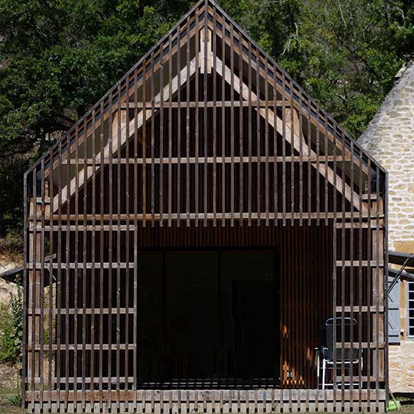 maison en pierre et son extension bois à Dordogne