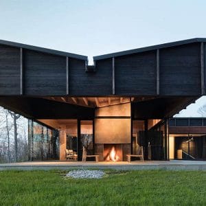 maison en bois papillon
