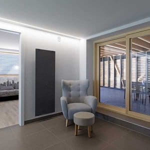 Maison bois avec terrasse