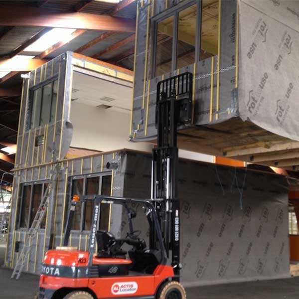 Exemples de modules bois développés par Leco © Leco