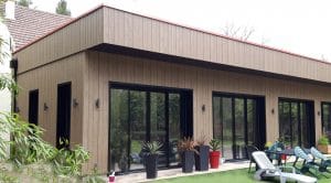 maison familial en SCB bardage bois composite