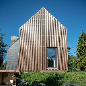 Maison bois avec extension en Red Cedar - Quinze Architecture