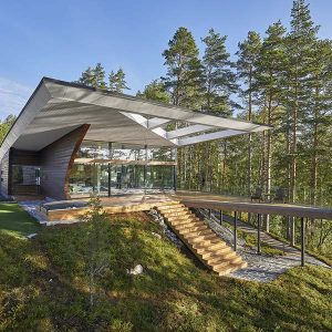 maison en bois massif en Finlande