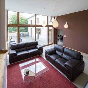 aménagement intérieur d'une maison en bois en belgique