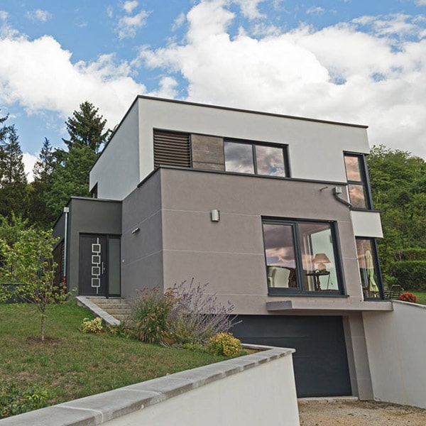 maison moderne à ossature bois en Grand Est