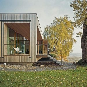 maison bois à la nature vers lac du constance