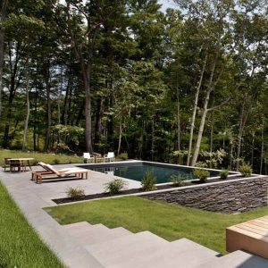 Maison bois durable avec piscine à New York