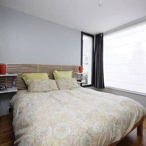 chambre des parents dans maison bois au Calvados
