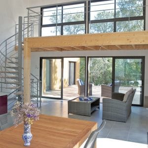 aménagement intérieur d'une maison en bois en Pays de la Loire