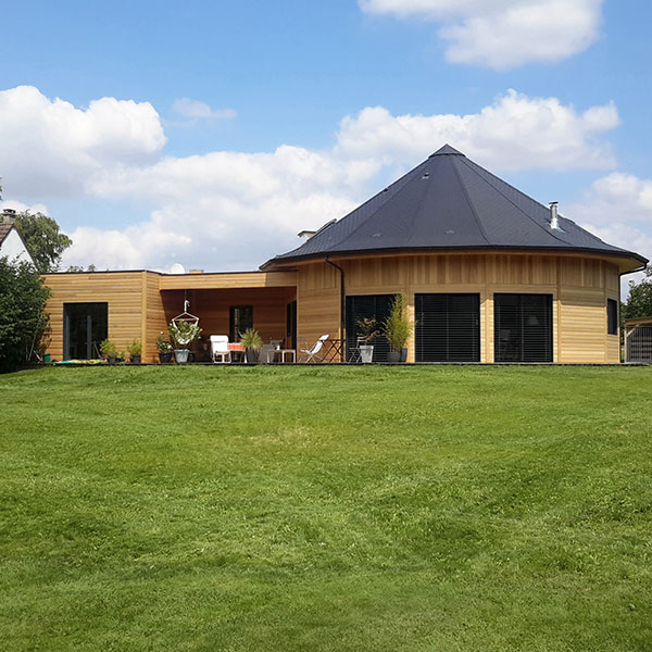 maison polygonale en ossature bois