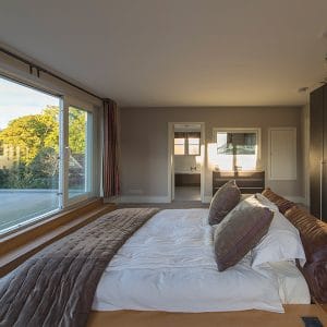 chambre des parents dans extension en bois