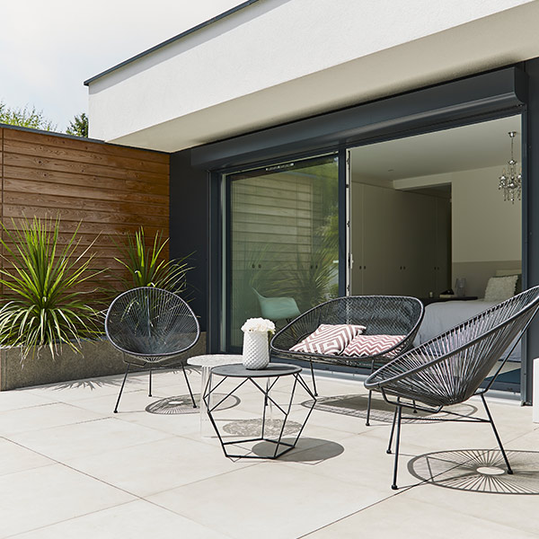 Maison en ossature bois en Épicéa avec terrasse