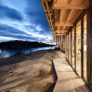 maison à ossature bois lamellé-collé en Norvège