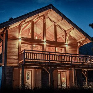 chalet en poteaux-poutres douglas de Hautes-Alpes - chalets lombard vasina