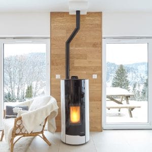 Une cabane montagnarde dans les Vosges poele