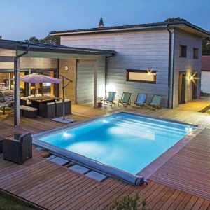 une maison innovante dans les Vosges terrasse