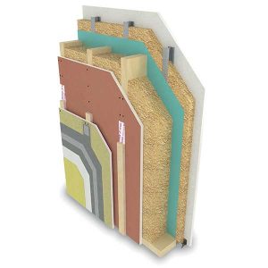 La structure du panneau ossature bois pour murs porteurs Defentex - © Siniat