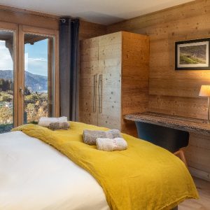 Chalet en bois moderne chambre 3