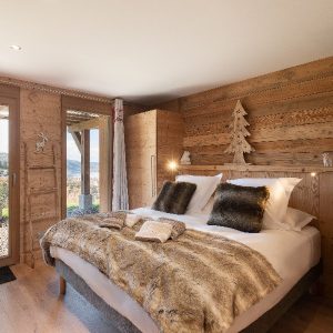 Chalet en bois moderne chambre 2