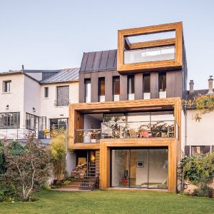 Extension en bois épurée extérieur
